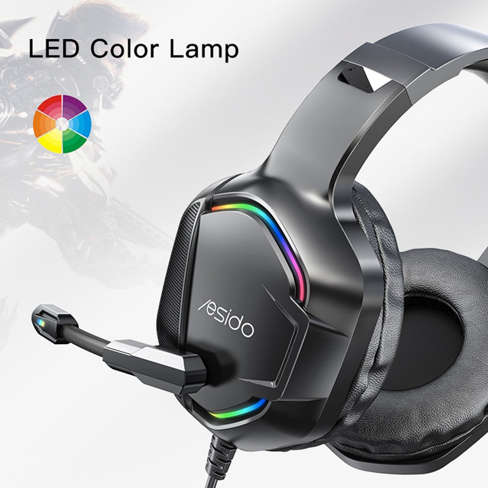 YESIDO EK01 Over-Ear Kopfhörer – Stereo-Sound-Gaming-Headset, mit Mikrofon & LED-Beleuchtung