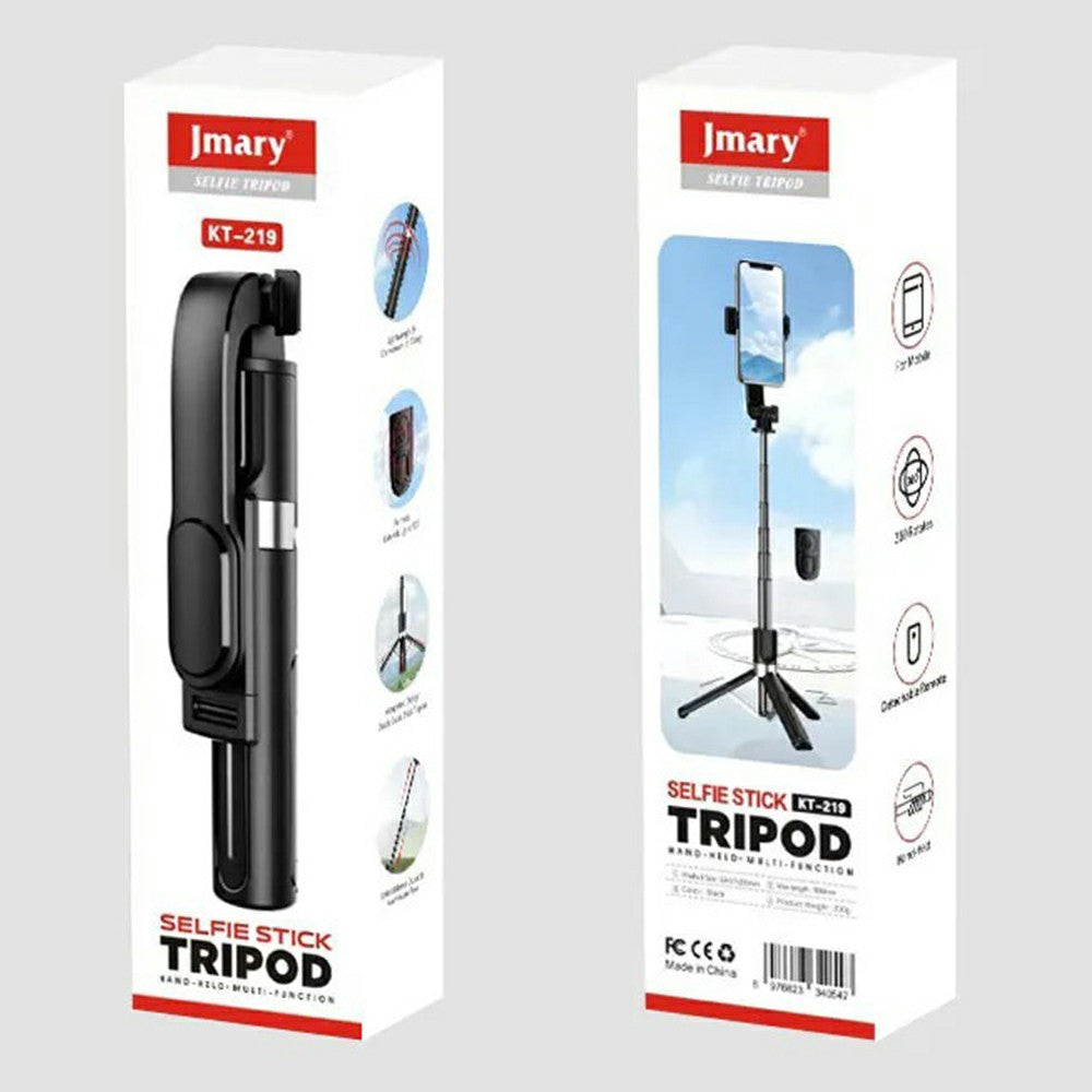 JMARY KT-219 Selfie-Stick mit Stativfunktion – 6-teilig, ausziehbar, mit Fernbedienung