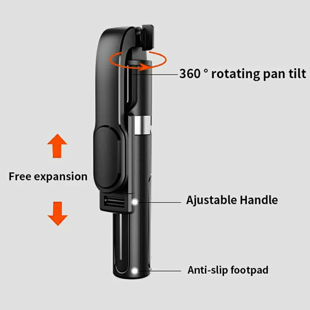 JMARY KT-219 Selfie-Stick mit Stativfunktion – 6-teilig, ausziehbar, mit Fernbedienung