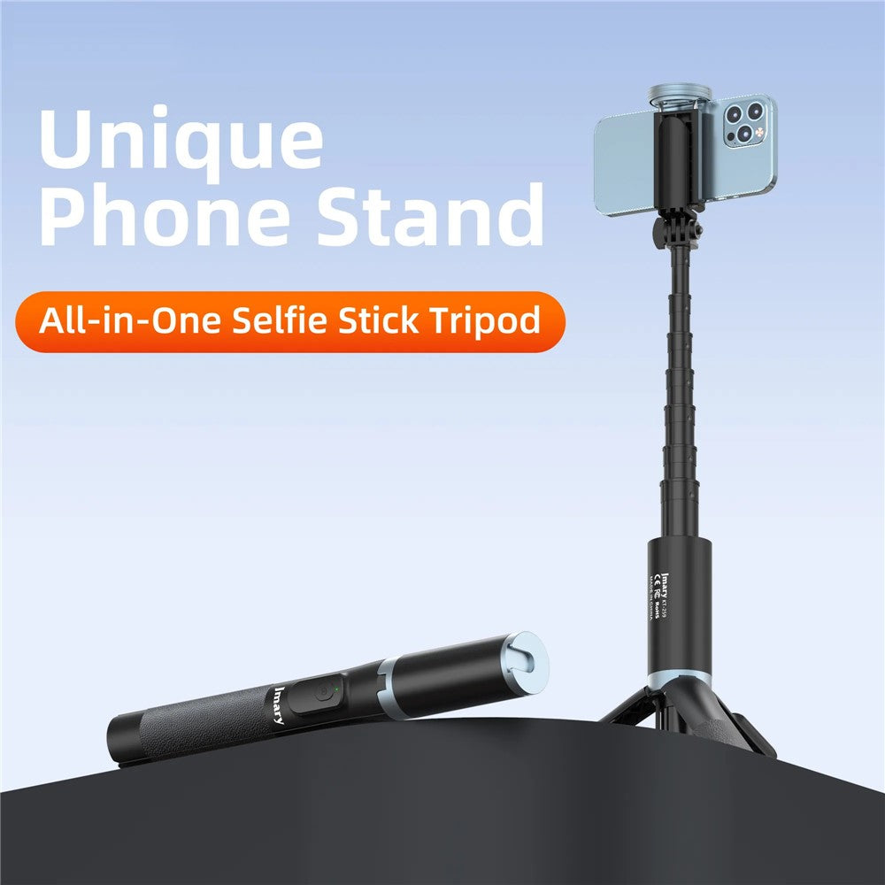 JAMRY kt-259 Selfie-Stick mit Stativfunktion – 8-teilig, ausziehbar, mit 360° drehbarer Handyhalterung