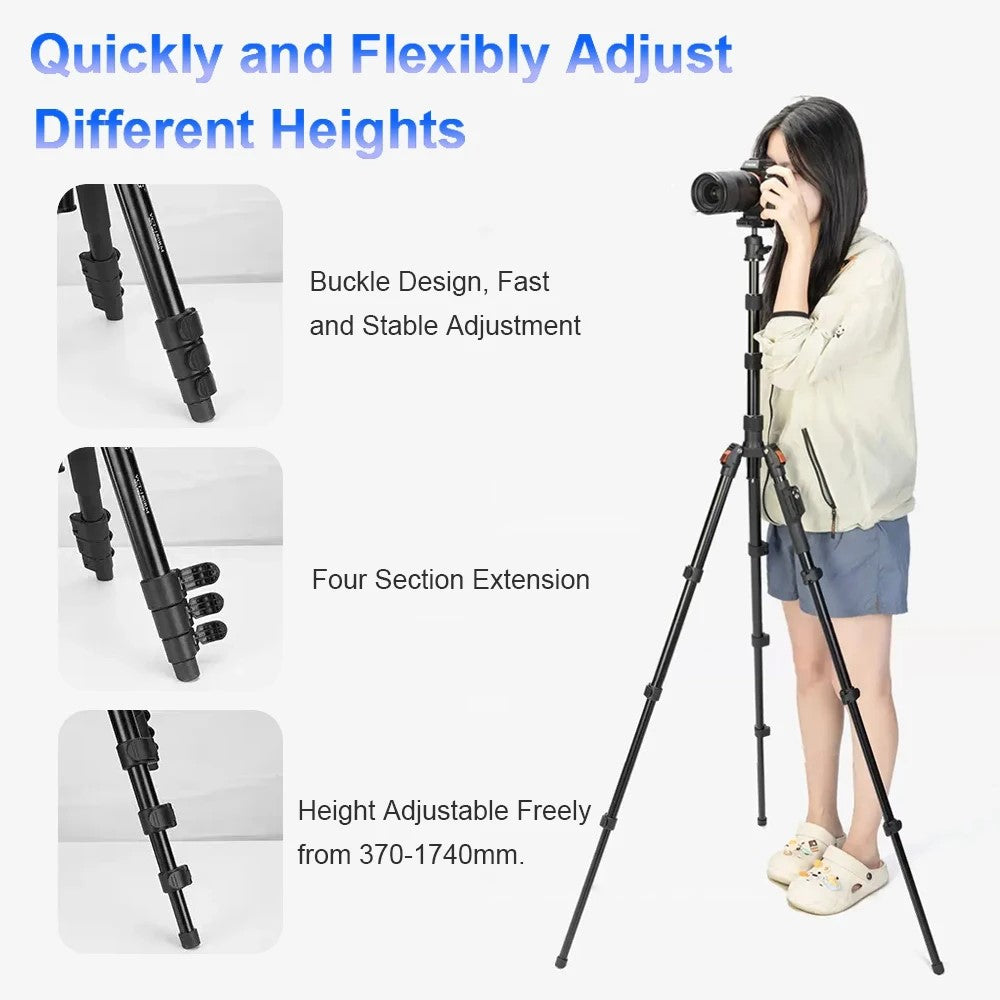 YUNTENG VCT-180 Stativ – Smartphone-Bluetooth-kompatibel, faltbar, für Fotografie-Live-Streaming, für Handys & Kaemras