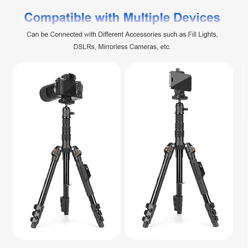 YUNTENG VCT-180 Stativ – Smartphone-Bluetooth-kompatibel, faltbar, für Fotografie-Live-Streaming, für Handys & Kaemras