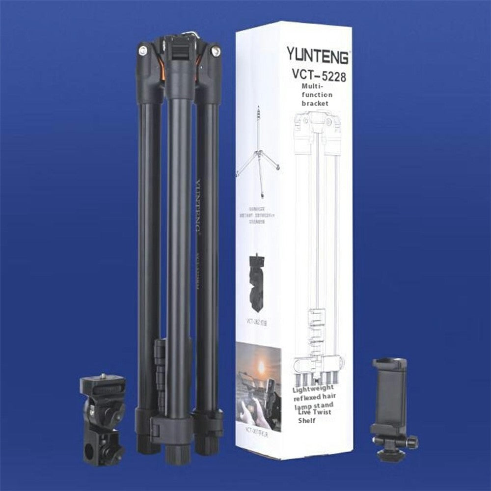 YUNTENG VCT-5228 Stativ – Tragbar, ausziehbar, aus Aluminiumlegierung, für Vlogs, Fotografie & Live-Streaming