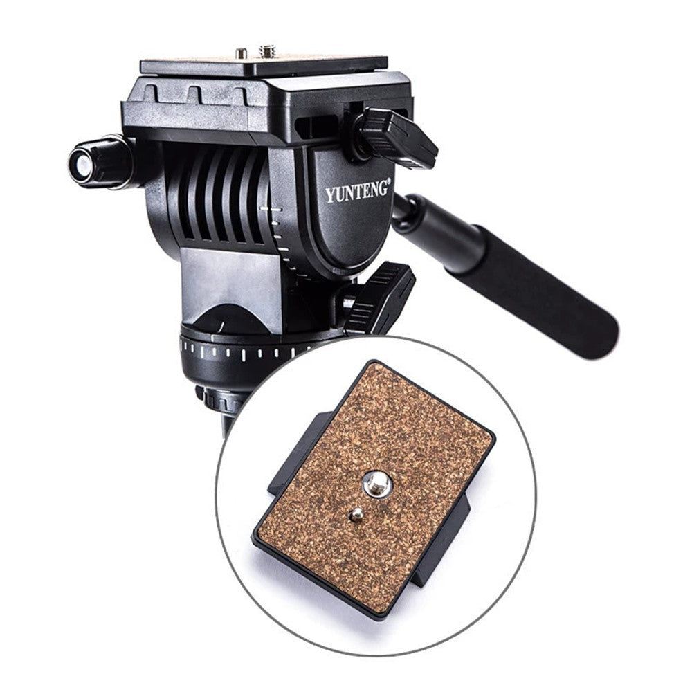 YUNTENG VCT-588 Monopod mit Stützfuß – Ausziehbar, Hydraulik, Gimbal, für DSLR-Kamera-Camcorder
