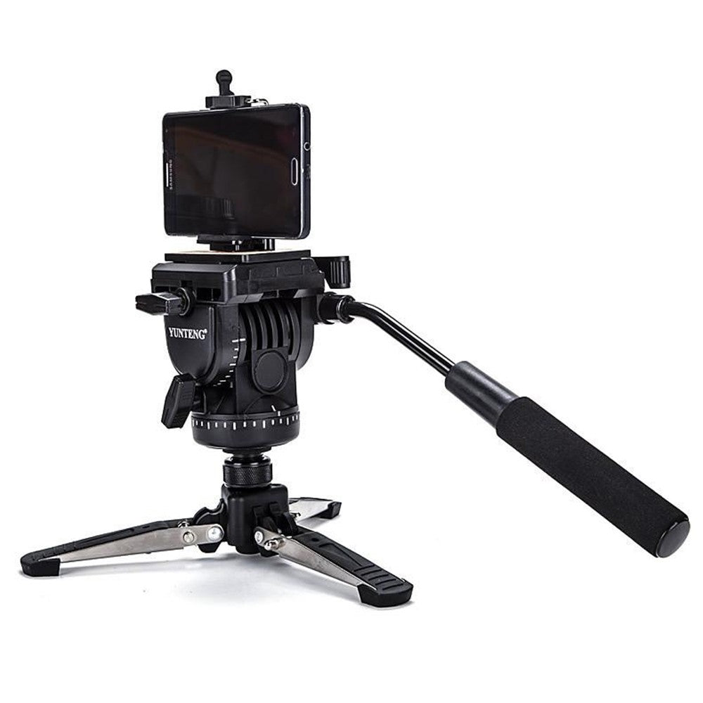 YUNTENG VCT-588 Monopod mit Stützfuß – Ausziehbar, Hydraulik, Gimbal, für DSLR-Kamera-Camcorder