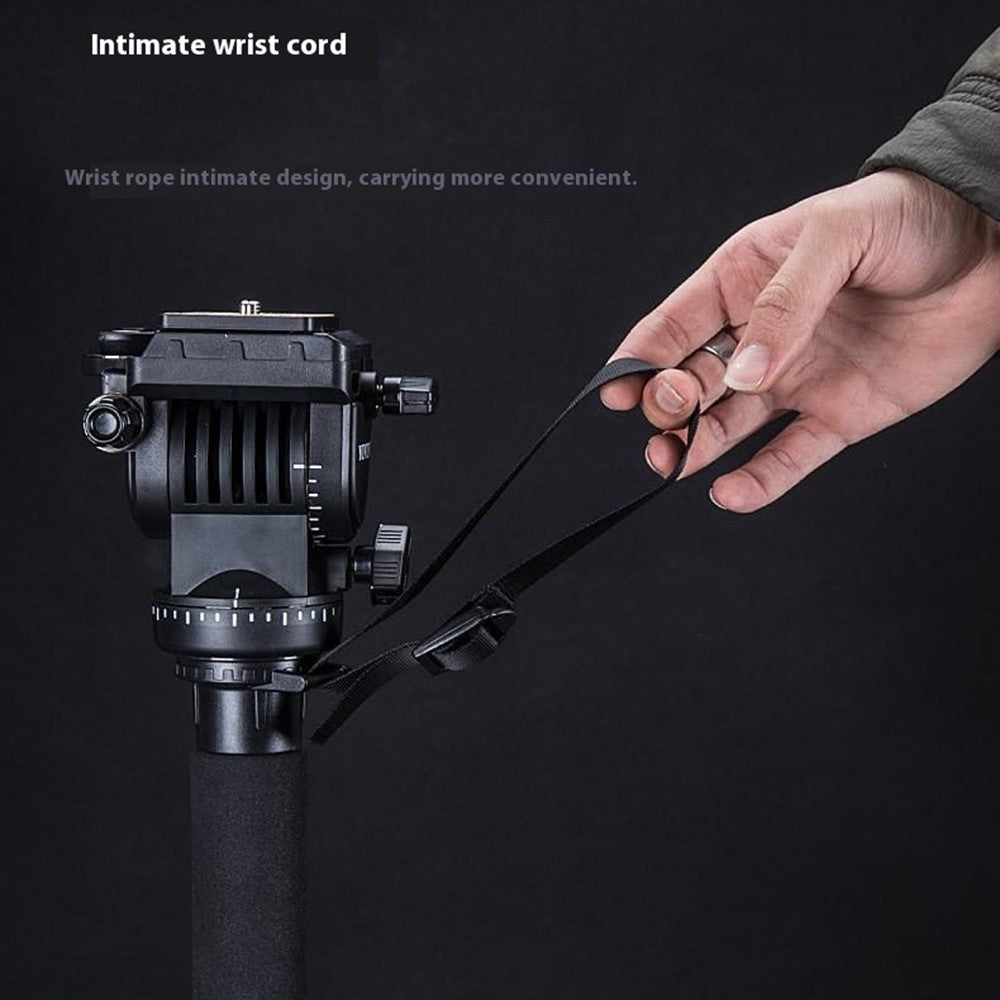 YUNTENG VCT-588 Monopod mit Stützfuß – Ausziehbar, Hydraulik, Gimbal, für DSLR-Kamera-Camcorder