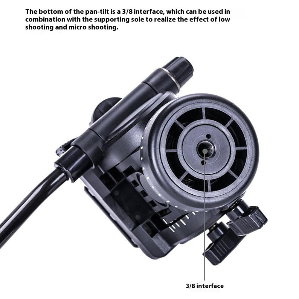 YUNTENG VCT-588 Monopod mit Stützfuß – Ausziehbar, Hydraulik, Gimbal, für DSLR-Kamera-Camcorder