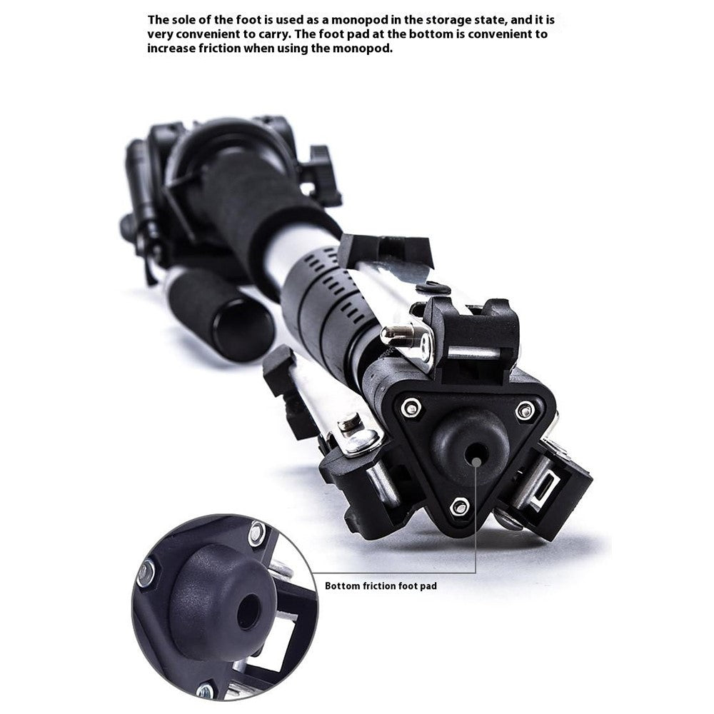 YUNTENG VCT-588 Monopod mit Stützfuß – Ausziehbar, Hydraulik, Gimbal, für DSLR-Kamera-Camcorder