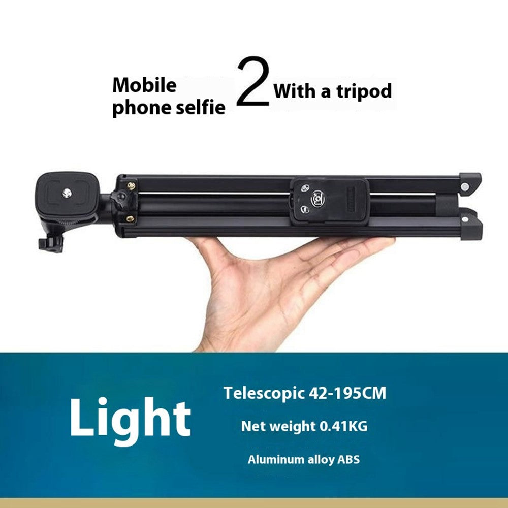 YUNTENG VCT-1688L Selfie-Stick mit Stativfunktion – 195 cm, ausziehbar, Bluetooth-kompatible Fernbedienung