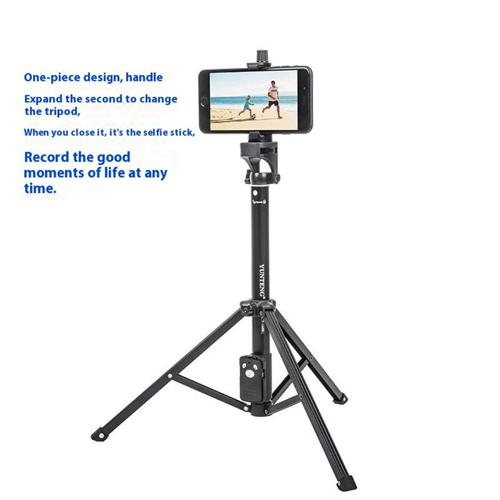 YUNTENG VCT-1688L Selfie-Stick mit Stativfunktion – 195 cm, ausziehbar, Bluetooth-kompatible Fernbedienung