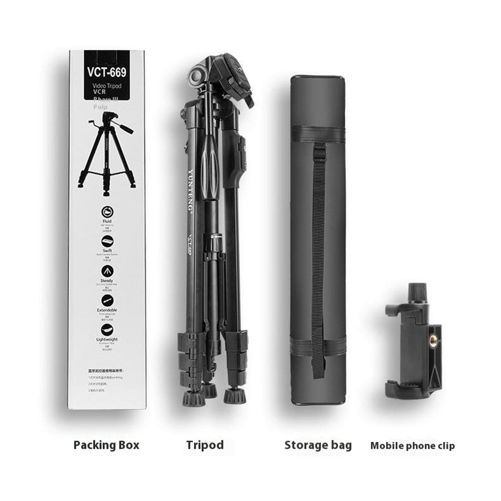YUNTENG VCT-669 Stativ – Bluetooth-kompatibel, für Live-Streaming, Vlog-Videoaufnahmen, für Handys & Kameras