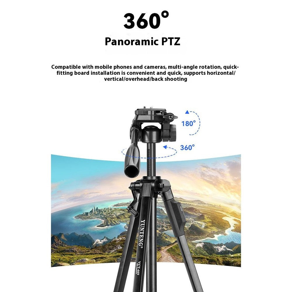 YUNTENG VCT-669 Stativ – Bluetooth-kompatibel, für Live-Streaming, Vlog-Videoaufnahmen, für Handys & Kameras