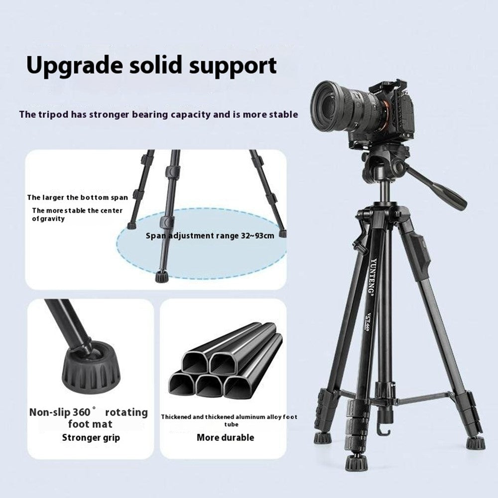 YUNTENG VCT-669 Stativ – Bluetooth-kompatibel, für Live-Streaming, Vlog-Videoaufnahmen, für Handys & Kameras