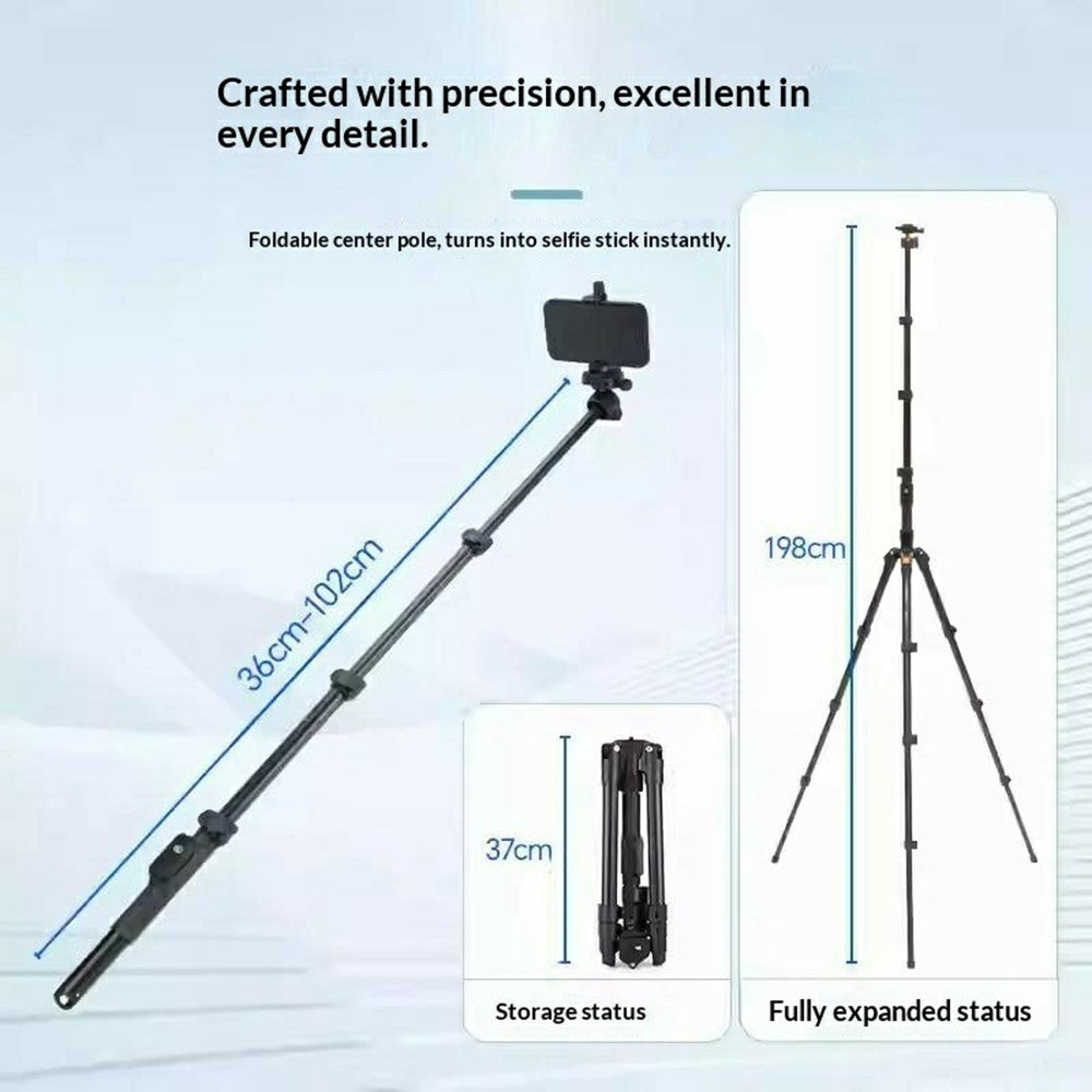 YUNTENG VCT-8068 Kamerastativ – Mit Fernbedienung, 1,98 m verstellbar, für Handys & Kameras