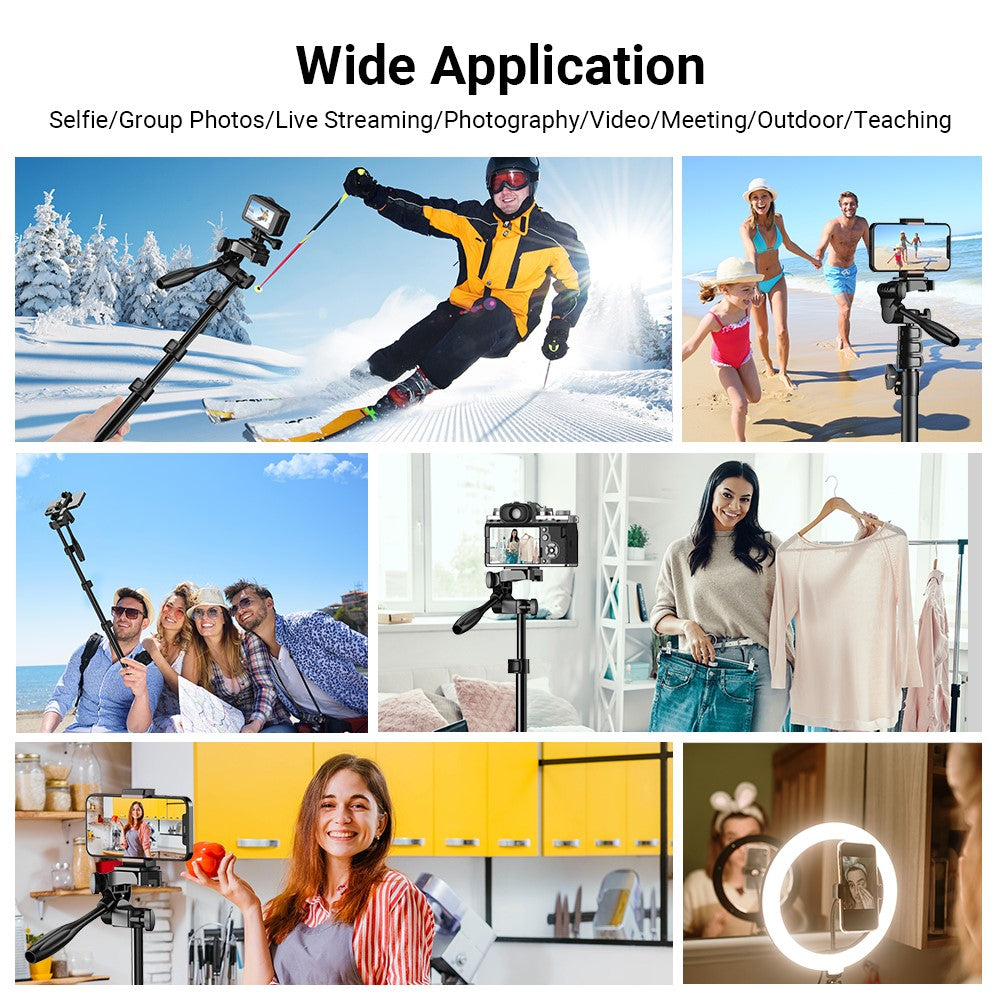 APXEL JJ070 Selfie-Stick – Mit Stativ, Bluetooth-kompatibel