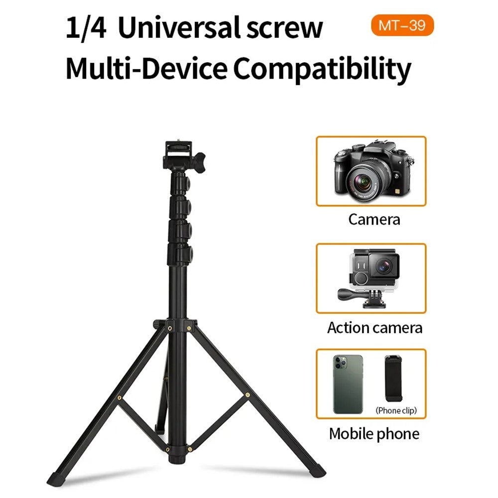 JMARY MT-39 Selfie-Stick mit Stativfunktion – Für Live-Streaming DSLR-Kamera, mit Handyklemme