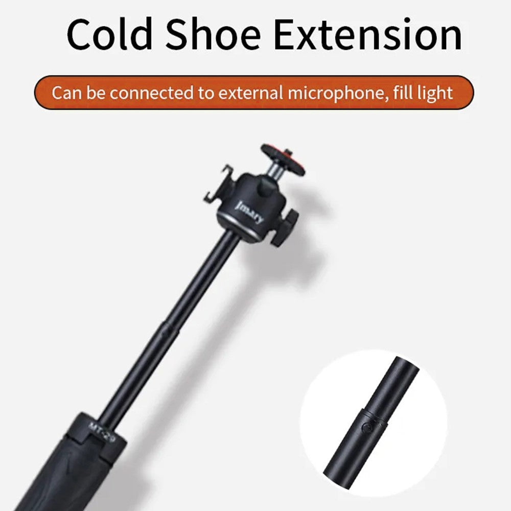 JMARY MT-29 Selfie-Stick mit Tischstativfunktion – Ausziehbar, für Live-Streaming, für Handys & Kameras