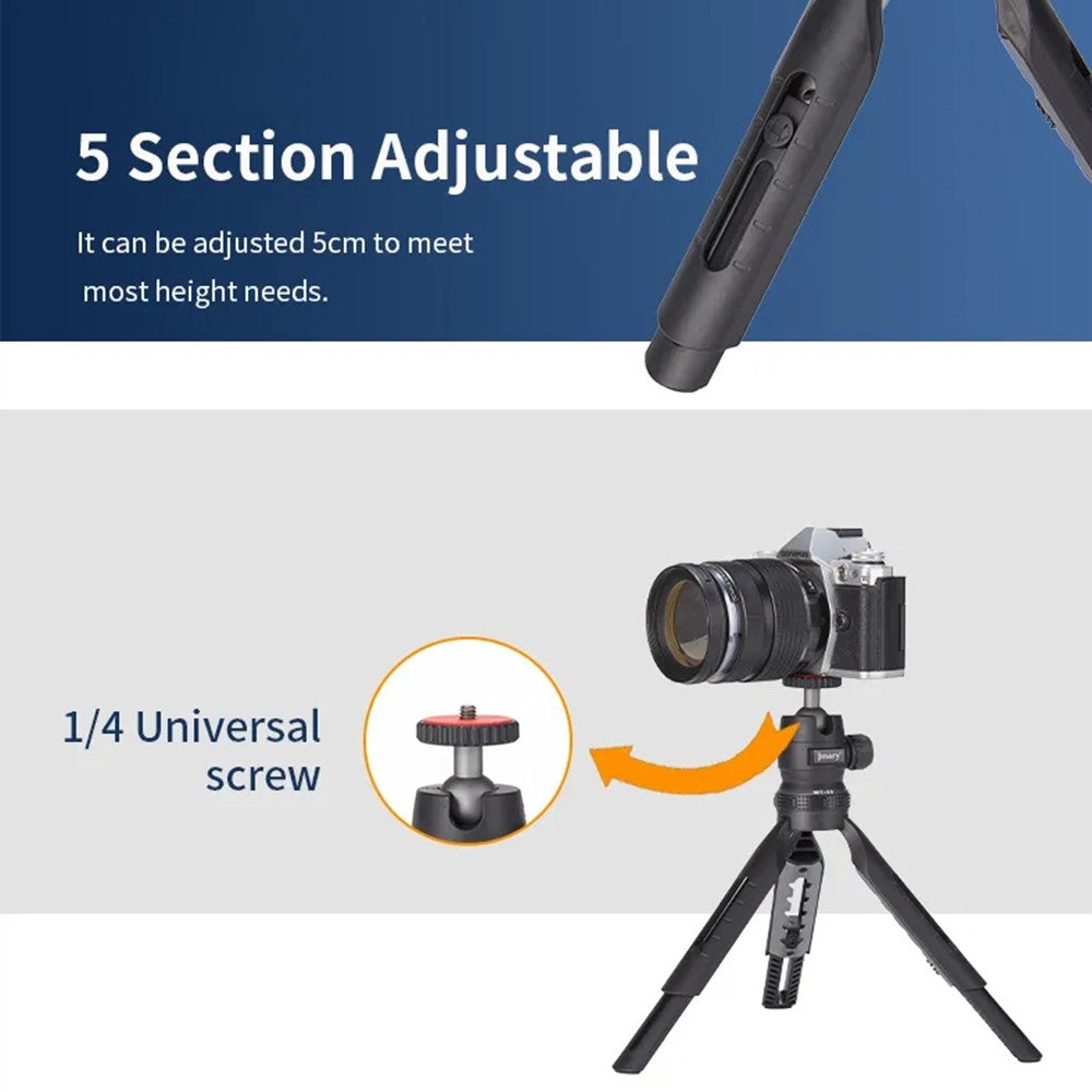 JMARY MT-30 Selfie-Stick mit Stativfunktion – 5-fach verstellbar, für Kamera / Smartphone / Projektor