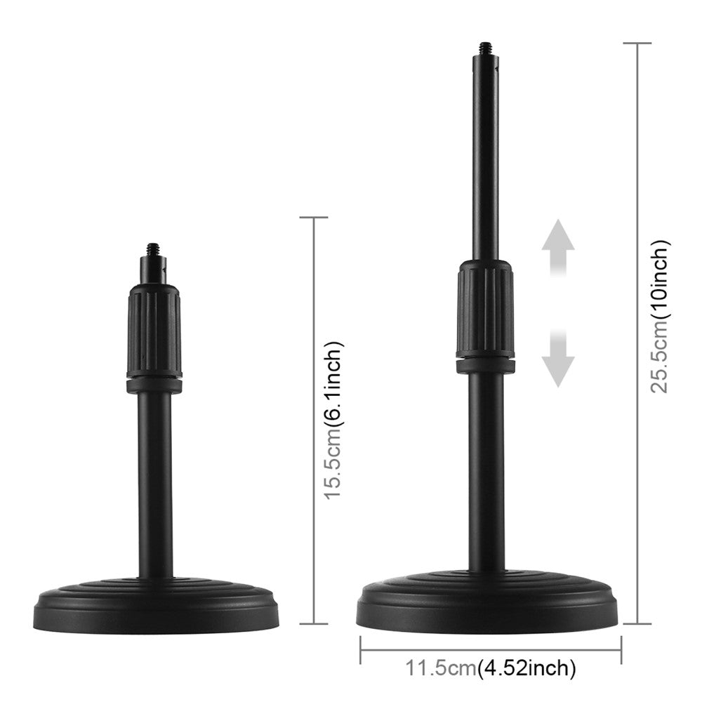 PULUZ PKT3078B LED-Ringleuchte mit Tischhalterung – 7,9-Zoll, dimmbar, mit USB-Anschluss & 2 Farbtemperaturen, inklusive Handyhalterung