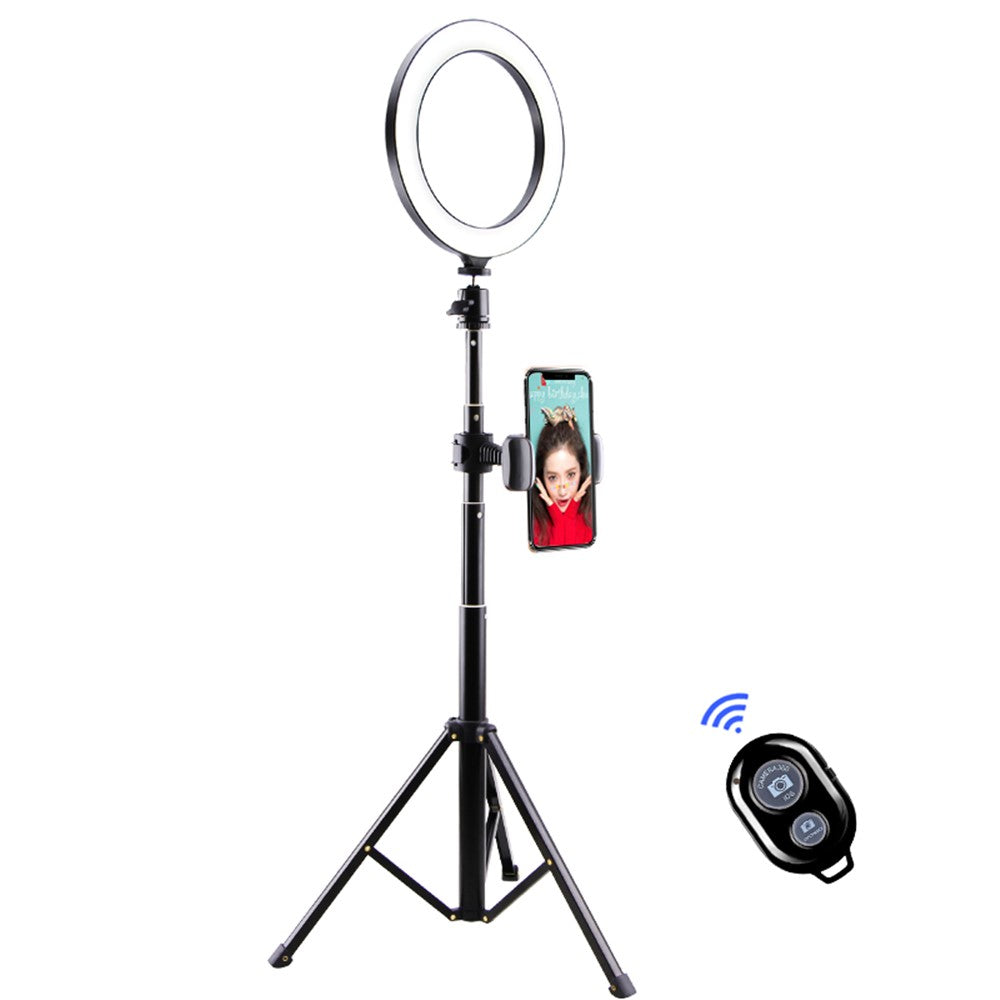 LATZZ T9 Ring-Aufhelllicht-Set [Ringlicht + Stativ + Handyhalterung + Bluetooth-kompatible Fernbedienung]