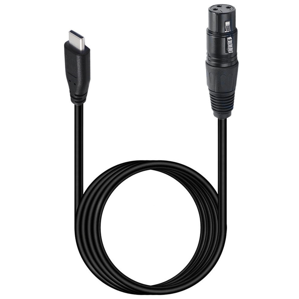 JUNSUNMAY Mikrofon-Audiokabeladapter – 1 m, Typ-C Stecker auf XLR Buchse, für Mobiltelefon, Tablet & Laptop