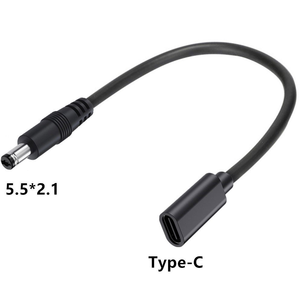 JUNSUNMAY Adapterkabel – 25 cm, USB-C-Buchse auf DC, 5,5 mm x 2,1 mm Stecker,  5 V & 3 A