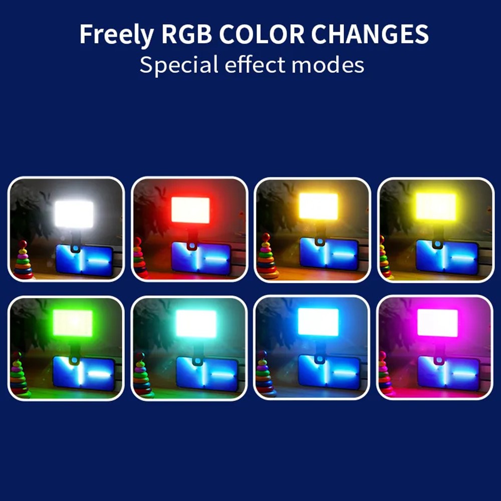 JMARY FM-150RGB 120-LED-RGB Leuchte – Für Smartphone, Laptop & Kamera
