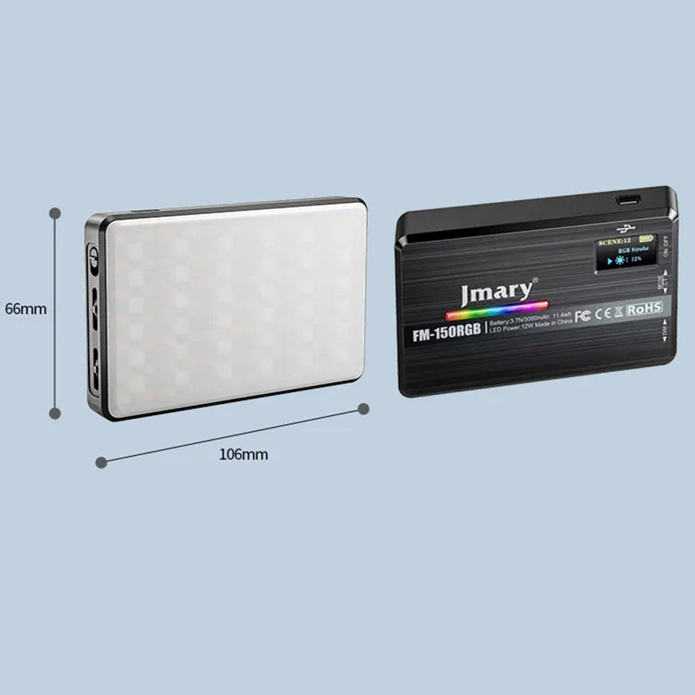 JMARY FM-150RGB 120-LED-RGB Leuchte – Für Smartphone, Laptop & Kamera