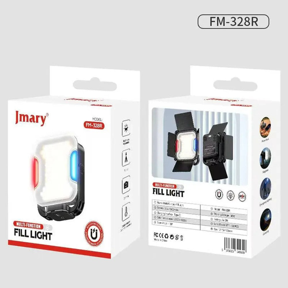 JMARY FM-328R Füllleuchte – Mit einstellbarer Farbtemperatur, LED-Leuchte für Outdoor-Camping