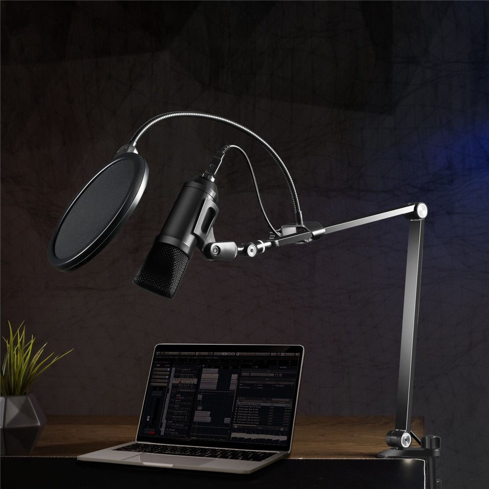 UPERGO AP-4M Mikrofonarm – Verstellbar, mit Mikrofonklemme & Popfilter