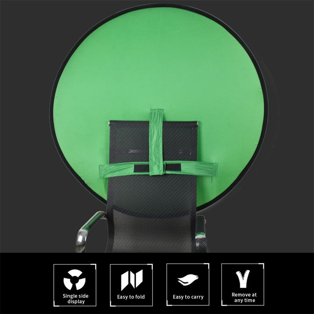 Green Screen Hintergrund – 75 cm, aus Polyester, für Stuhlmontage