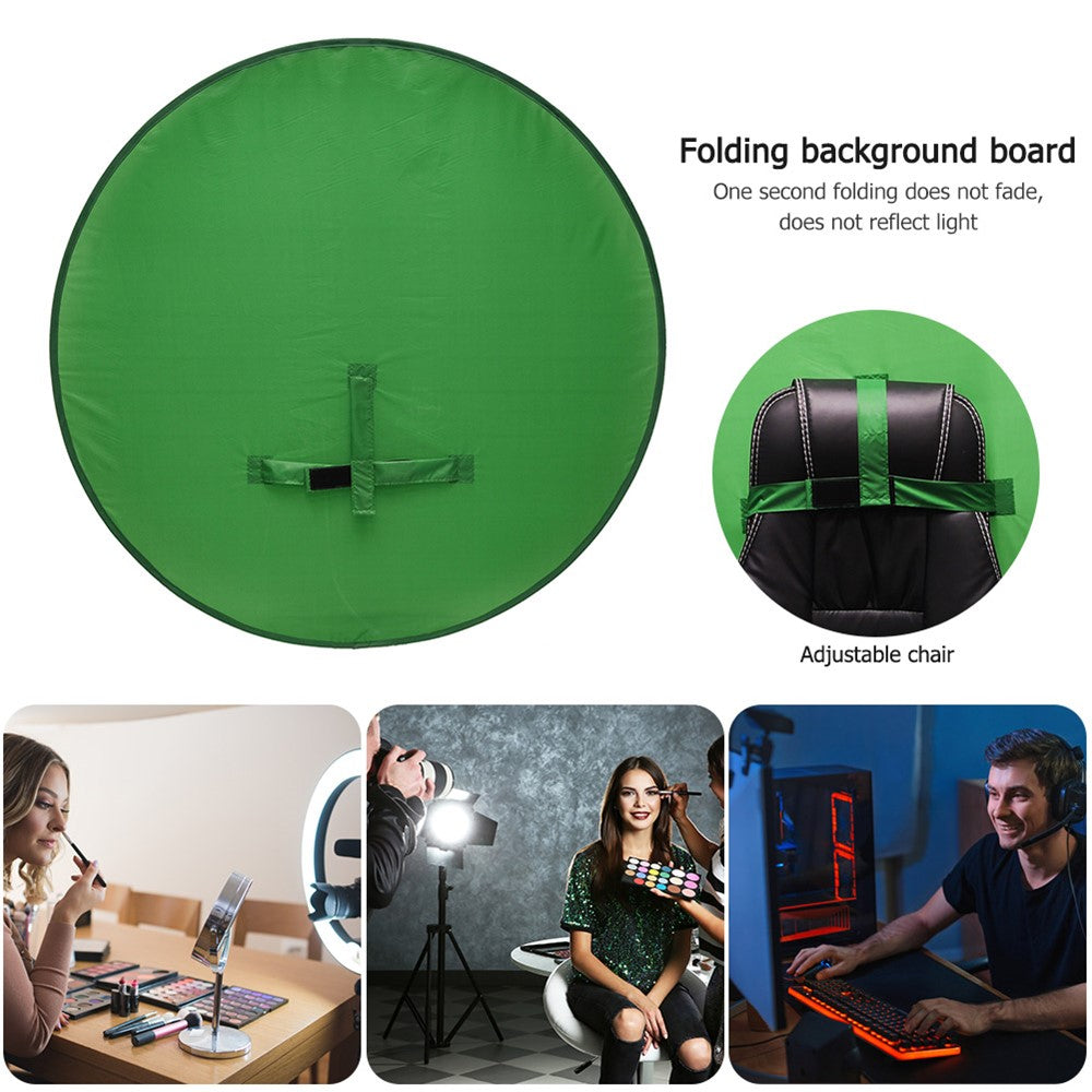 Green Screen Hintergrund – 75 cm, aus Polyester, für Stuhlmontage