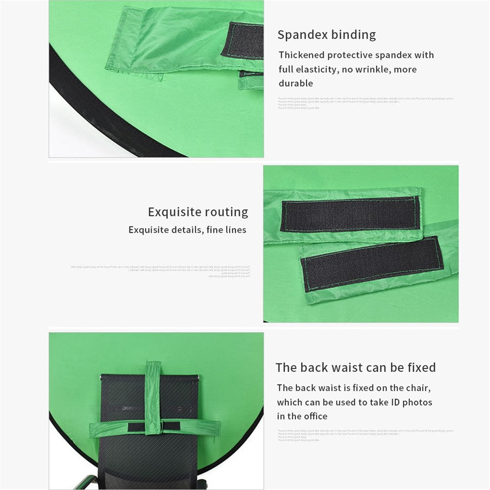 Green Screen Hintergrund – 75 cm, aus Polyester, für Stuhlmontage