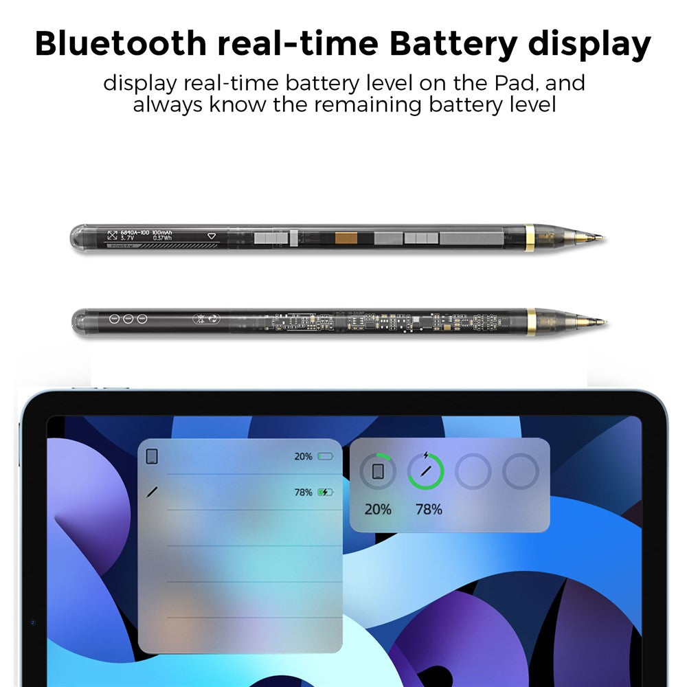 AHASTYLE PE03 Magnetischer aktiver Stift – Für Apple Tablets (2018–2022), kabellos aufladbar, mit Bluetooth-Funktion