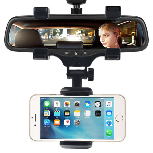 Auto-Handyhalterung – Universal Car Rearview Mirror Mount Phone Holder for iPhone Samsung Huawei GPS Smartphones