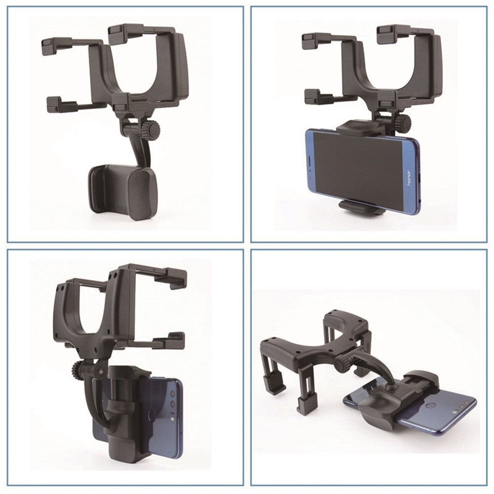Universal Car Rearview Mirror Mount Phone Holder for iPhone Samsung Huawei GPS Smartphones