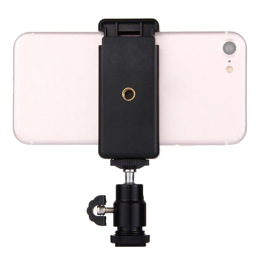 Stativ oder Selfie-Stick – PULUZ PU214 1/4 inch Hot Shoe Tripod Head + Tripod Stand Clamp for Smartphones, Clamp Width: 6-7.6cm