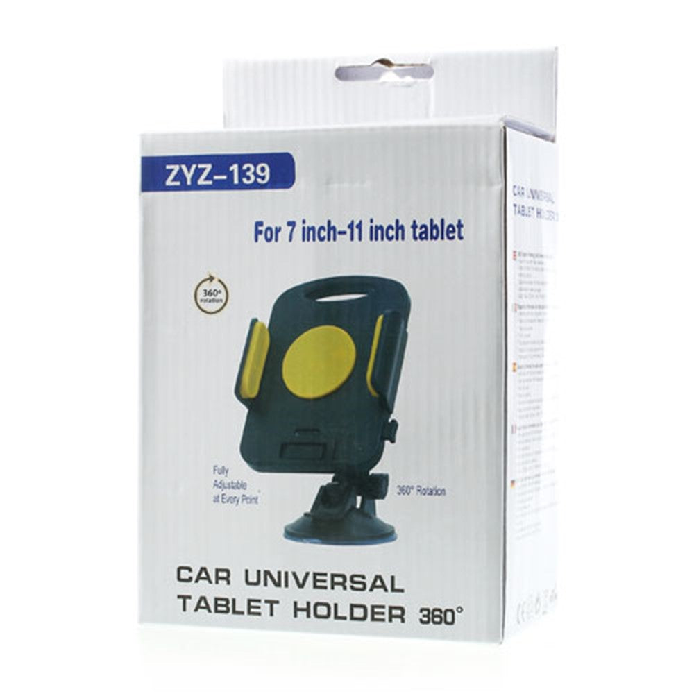Black Universal 360 Degree Rotating Sucker Car Tablet Holder 7-11 inch Tablet Bracket