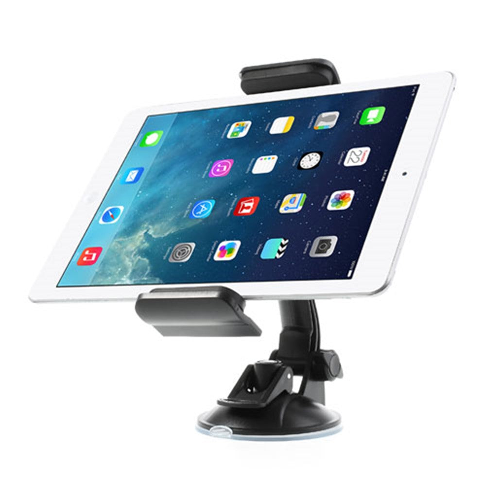 Black Universal 360 Degree Rotating Sucker Car Tablet Holder 7-11 inch Tablet Bracket